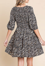 Load image into Gallery viewer, Smocked Babydoll in Black Print