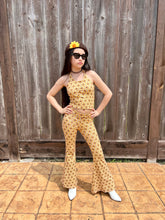 Load image into Gallery viewer, Retro Daisy Halter/ Bell Bottom Set in Mustard