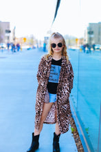 Load image into Gallery viewer, Leopard Print Sweater Duster Cardigan