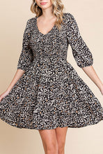 Load image into Gallery viewer, Smocked Babydoll in Black Print