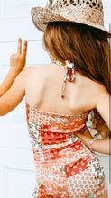 Load image into Gallery viewer, Peachy Patchwork Cowgirl Halter/ Bell Bottom Set