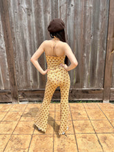 Load image into Gallery viewer, Retro Daisy Halter/ Bell Bottom Set in Mustard