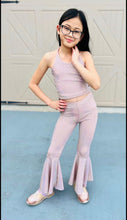 Load image into Gallery viewer, Sparkle Rose Sequin Bell Bottom and Halter Top Set