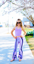 Load image into Gallery viewer, Lavender Striped Halter/ Bell Bottom Set