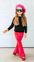Load image into Gallery viewer, Red and Hot Pink Swirl Girls Bell Bottom