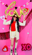 Load image into Gallery viewer, Daisy Jacquard Cardigan Shorts Set in Ivory Floral