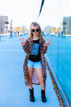 Load image into Gallery viewer, Leopard Print Sweater Duster Cardigan
