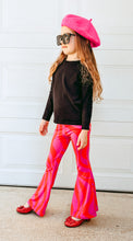 Load image into Gallery viewer, Red and Hot Pink Swirl Girls Bell Bottom