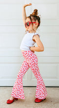 Load image into Gallery viewer, Pink with Red Hearts Girls Bell Bottom
