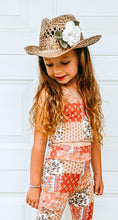 Load image into Gallery viewer, Peachy Patchwork Cowgirl Halter/ Bell Bottom Set