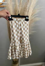 Load image into Gallery viewer, Tan Checkered Bell Bottoms