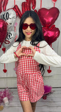 Load image into Gallery viewer, Liv Gingham Romper in Red