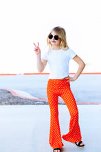 Load image into Gallery viewer, Red with White Hearts Girls Bell Bottom