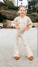 Load image into Gallery viewer, Khaki Pastel Floral Bell Bottom Jumpsuit
