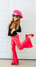 Load image into Gallery viewer, Red and Hot Pink Swirl Girls Bell Bottom