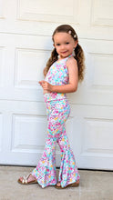 Load image into Gallery viewer, Pastel Flower Power Halter and Bell Bottom Set