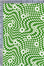 Load image into Gallery viewer, Green Checkered Daisy Halter/ Bell Bottom Set