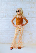 Load image into Gallery viewer, NEW! Flower Garden Bell Bottoms in Mustard Ditsy Floral