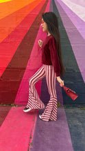 Load image into Gallery viewer, Pink and Red Stripe Bell Bottom Pants