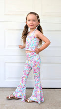 Load image into Gallery viewer, Pastel Flower Power Halter and Bell Bottom Set