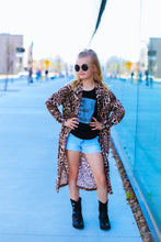 Load image into Gallery viewer, Leopard Print Sweater Duster Cardigan