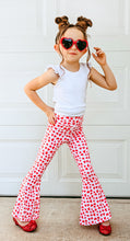 Load image into Gallery viewer, Pink with Red Hearts Girls Bell Bottom
