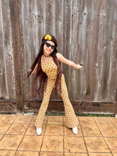 Load image into Gallery viewer, Retro Daisy Halter/ Bell Bottom Set in Mustard