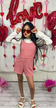 Load image into Gallery viewer, Liv Gingham Romper in Red