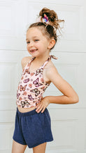 Load image into Gallery viewer, Butterfly Floral Girls Halter and Short Set