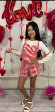 Load image into Gallery viewer, Liv Gingham Romper in Red