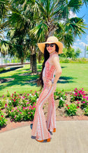 Load image into Gallery viewer, Coral Sage Boho Halter/ Bell Bottom Set