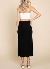 Load image into Gallery viewer, Black Rouching Midi Skirt