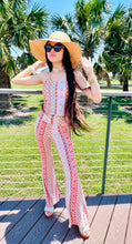 Load image into Gallery viewer, Coral Sage Boho Halter/ Bell Bottom Set