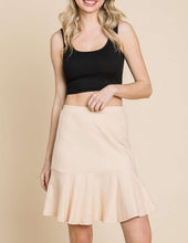 Load image into Gallery viewer, Beige Ruffle Flounce Skirt