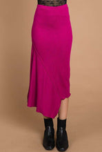 Load image into Gallery viewer, Magenta Assymetrical Midi Skirt