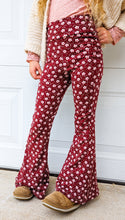 Load image into Gallery viewer, Red Bell Bottoms in Pink Ditsy Floral Print