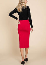 Load image into Gallery viewer, Red Swirl Midi Skirt