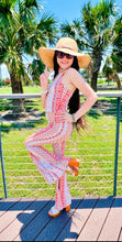 Load image into Gallery viewer, Coral Sage Boho Halter/ Bell Bottom Set