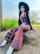 Load image into Gallery viewer, Cowgirl Halter and Bell Bottom Set in Rust