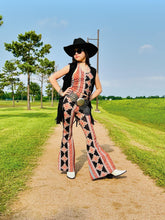 Load image into Gallery viewer, Cowgirl Halter and Bell Bottom Set in Rust