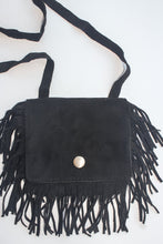 Load image into Gallery viewer, Boho Mini Fringe Shoulder Bag in Black