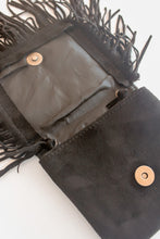 Load image into Gallery viewer, Boho Mini Fringe Shoulder Bag in Black