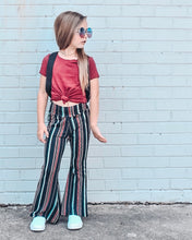 Load image into Gallery viewer, Blackberry Stripe Bell Bottoms