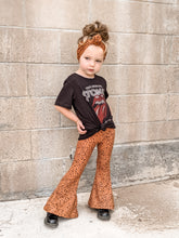 Load image into Gallery viewer, Roxy Bell Bottoms in Rust Brown and Black Polka Dots
