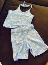 Load image into Gallery viewer, Kae Halter and Biker Short Set in Blue Daisy