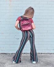 Load image into Gallery viewer, Blackberry Stripe Bell Bottoms