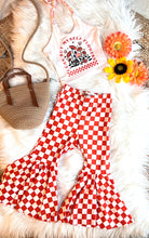 Load image into Gallery viewer, I canBuy Myself Flowers Halter and Bell Bottom Set in Red Orange