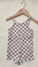 Load image into Gallery viewer, Olivia Checkered Romper in Beige