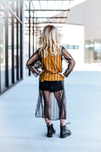 Load image into Gallery viewer, Rock On Cardigan in Black Mesh Pinstripe