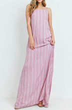 Load image into Gallery viewer, Take Me Away Pinstripe Maxi in Strawberry Cream